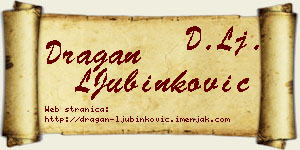 Dragan LJubinković vizit kartica